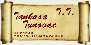 Tankosa Tunovac vizit kartica